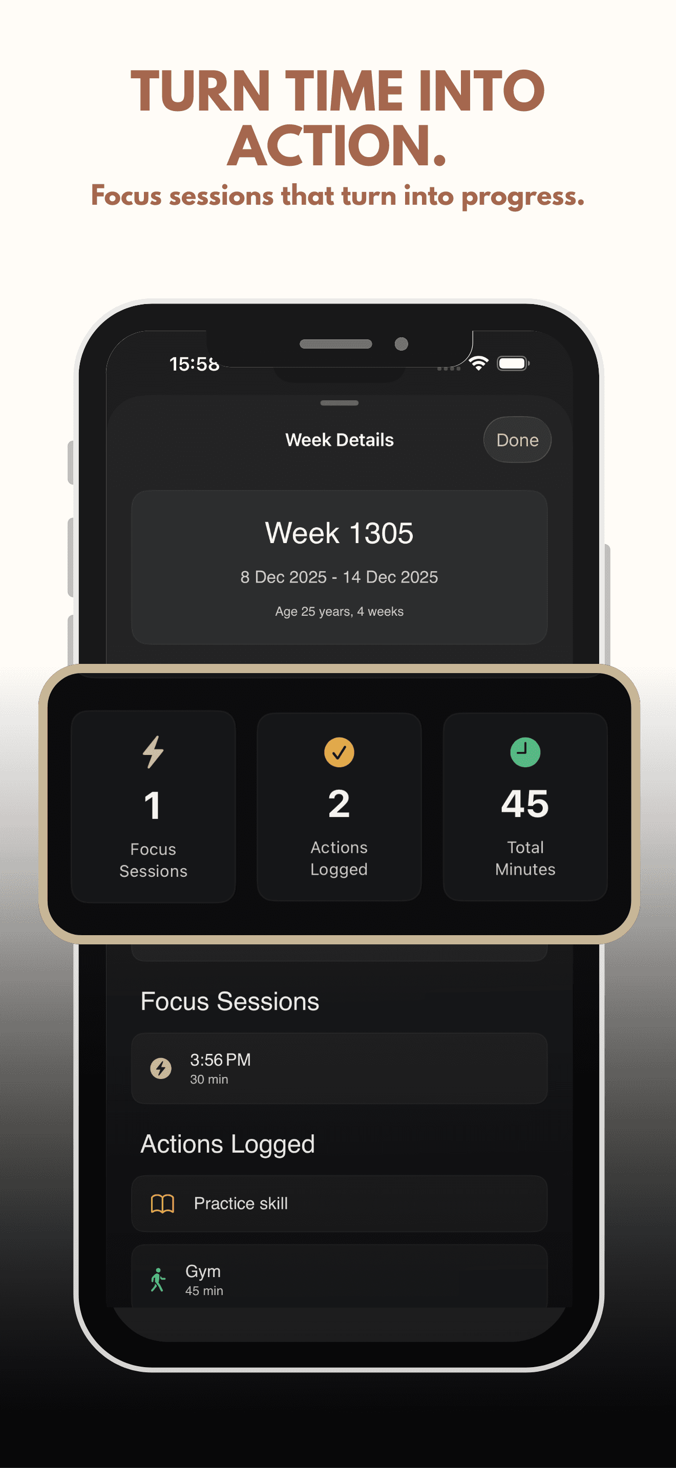 Week Details - Focus Sessions